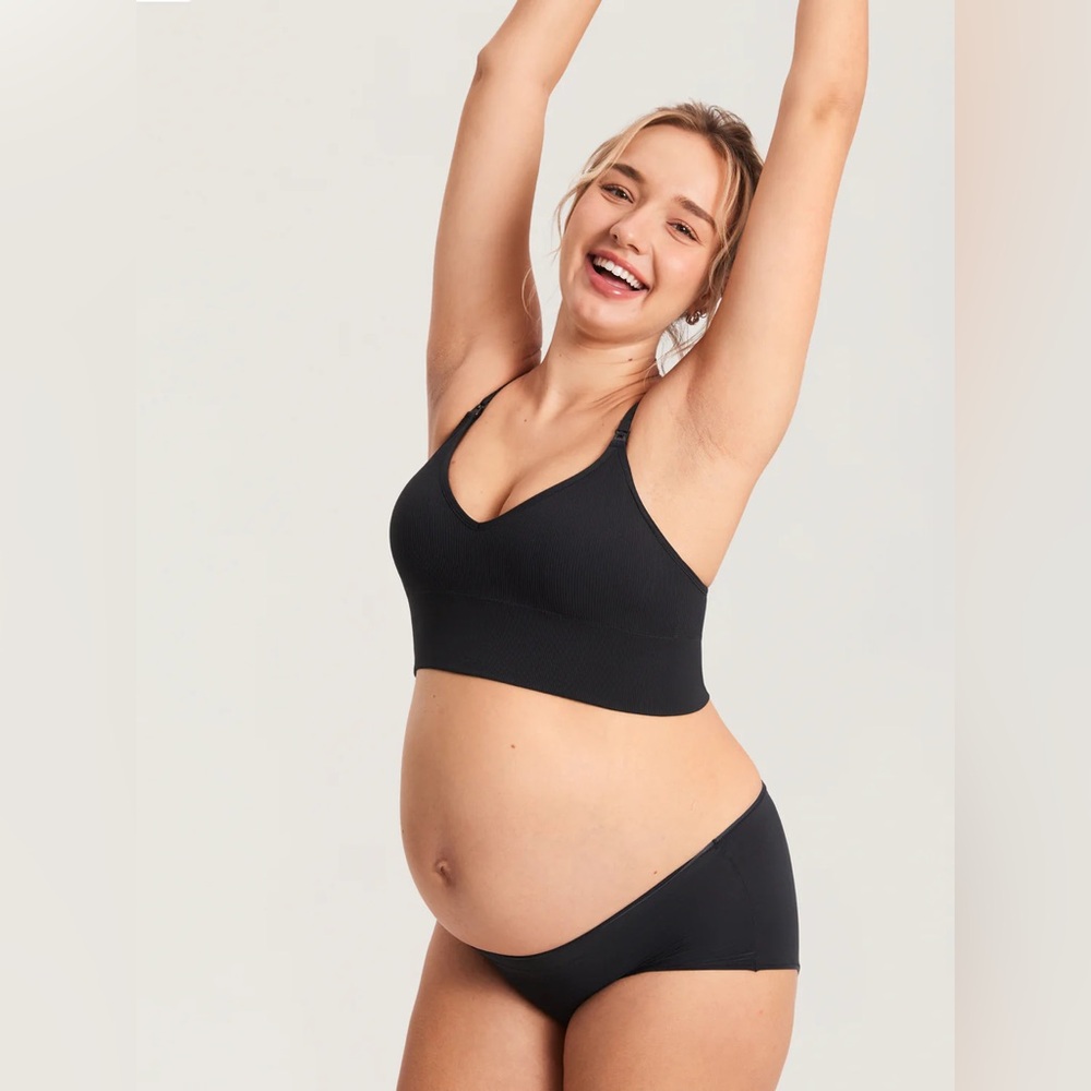Ribbed V Neck Nursing Bralette